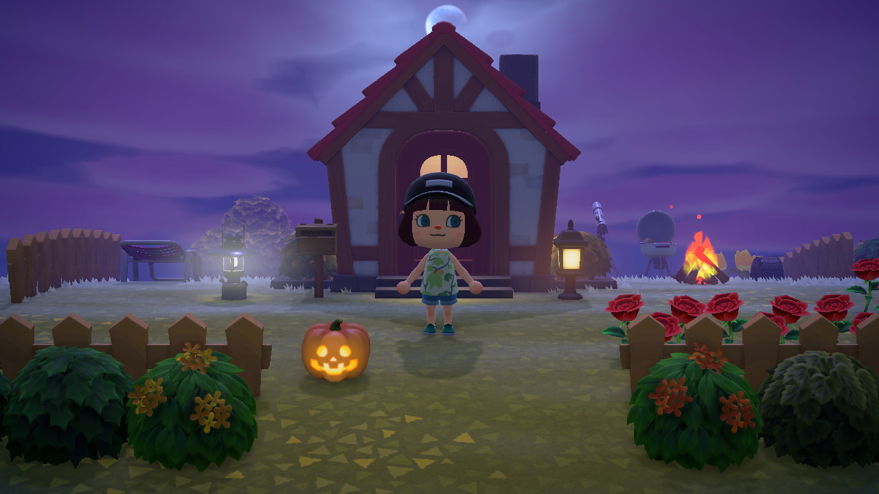 Standing outside my cute house.