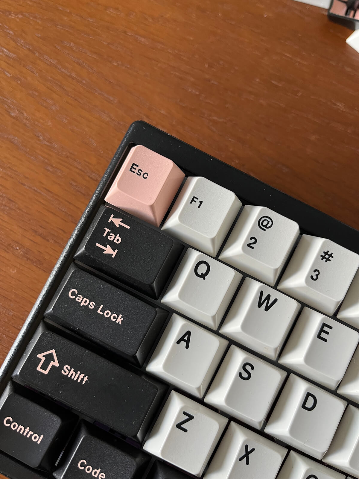 Keyboard with an F1 keycap in place of a proper 1 keycap.