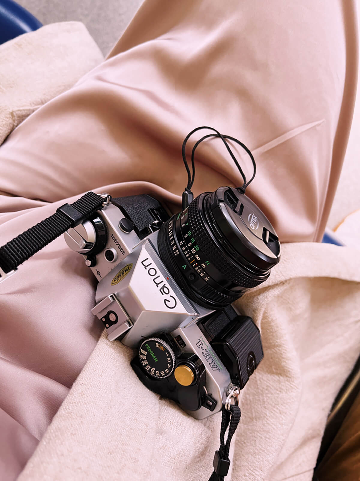 A film camera in my lap
