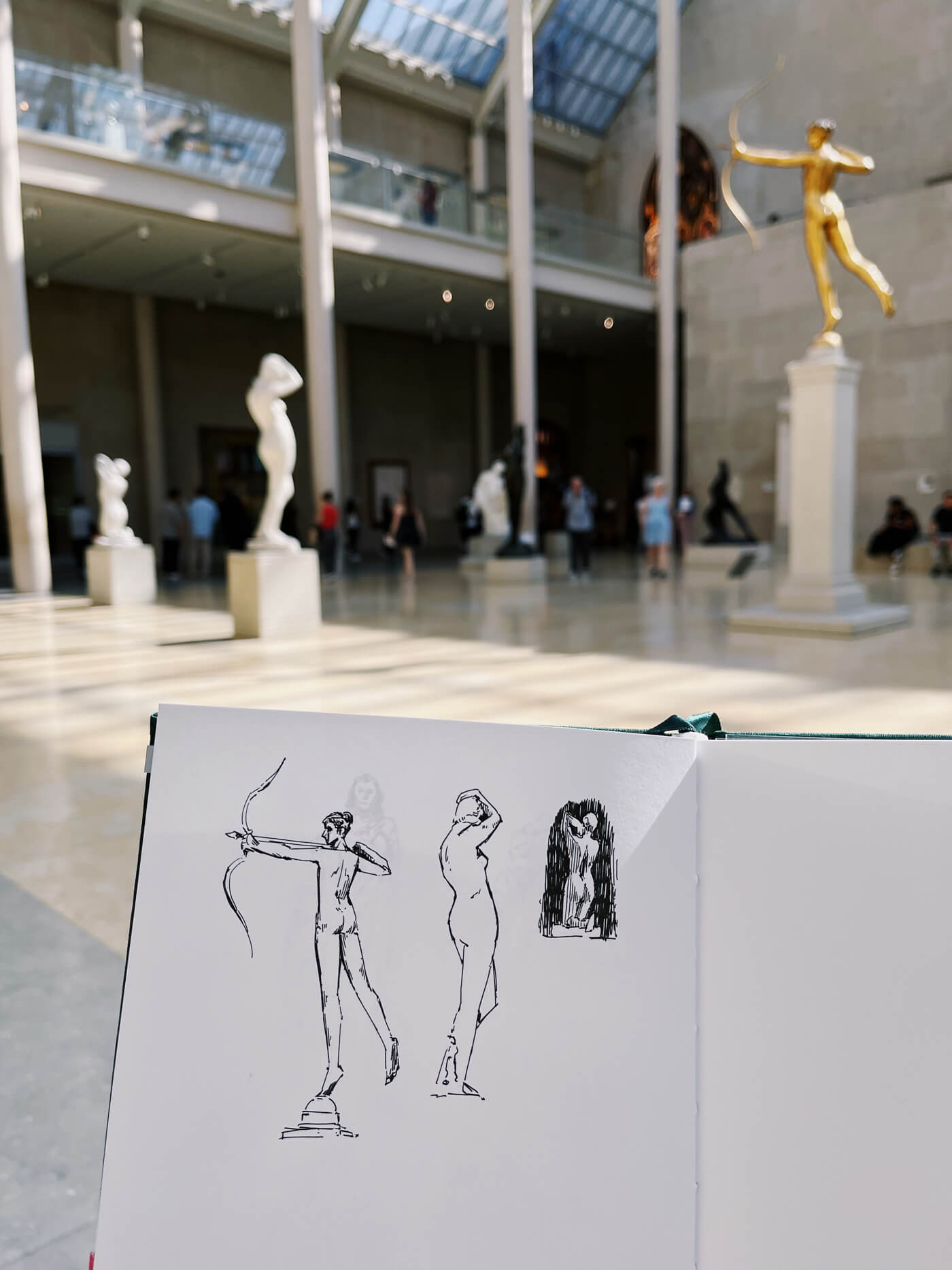 A few more sketches from the American Wing.
