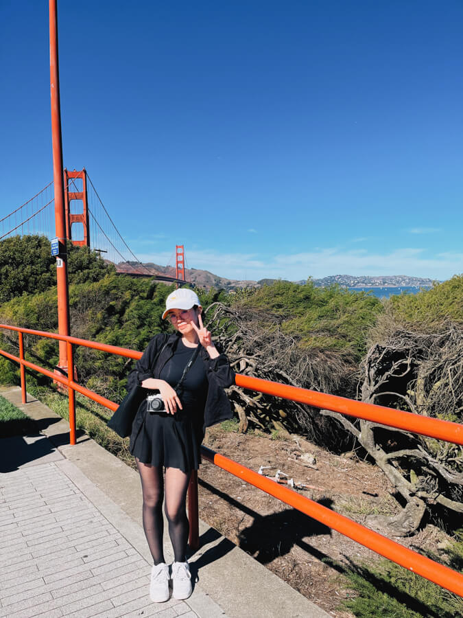Me posing in front of the bridge.